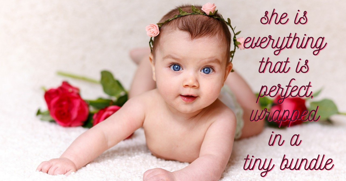 cute baby girl with nice quotes